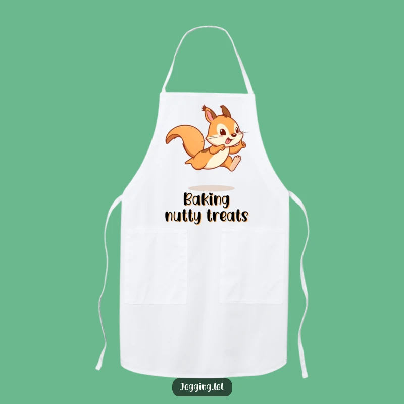Funny Squirrel Sprinter Apron: Playful Chef Kitchen Gift, Fun Present