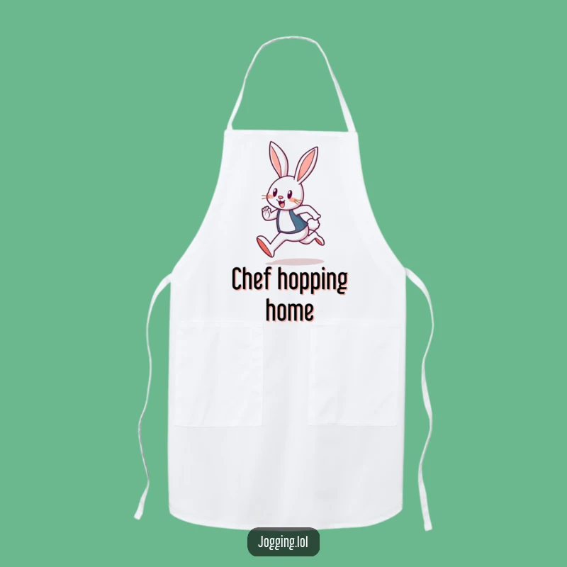 Funny Rabbit Jogger Apron: Cheerful Chef Hare Kitchen Gift