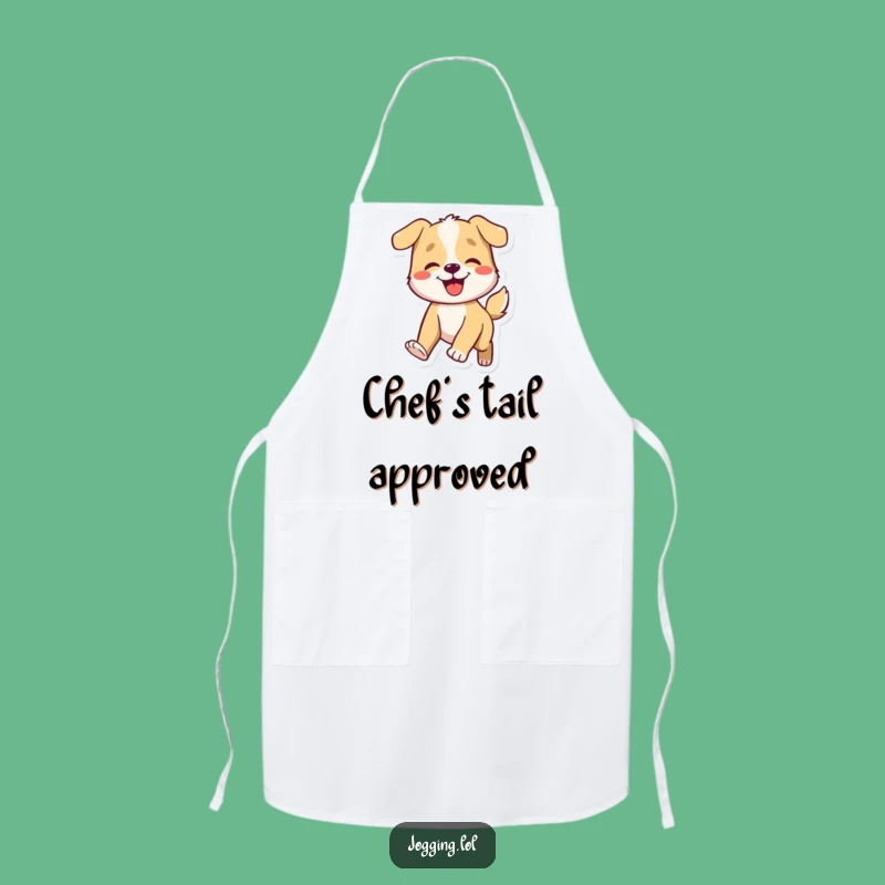 Funny Dog Wagging Apron - Kitchen Character Wear for Happy Cooks