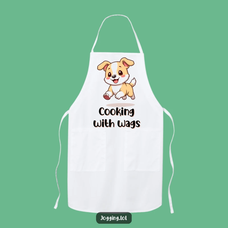 Funny Dog Apron - Playful Ears Flopping Kitchen Cartoon Gift