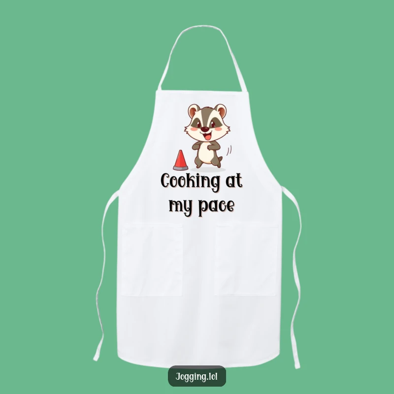 Funny Badger Apron - Comedic Race Starter Chef Animal Gift