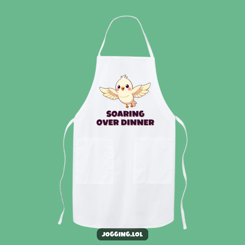 Funny Bird Apron: Cook with Grace & Humorous Soaring Spirit!