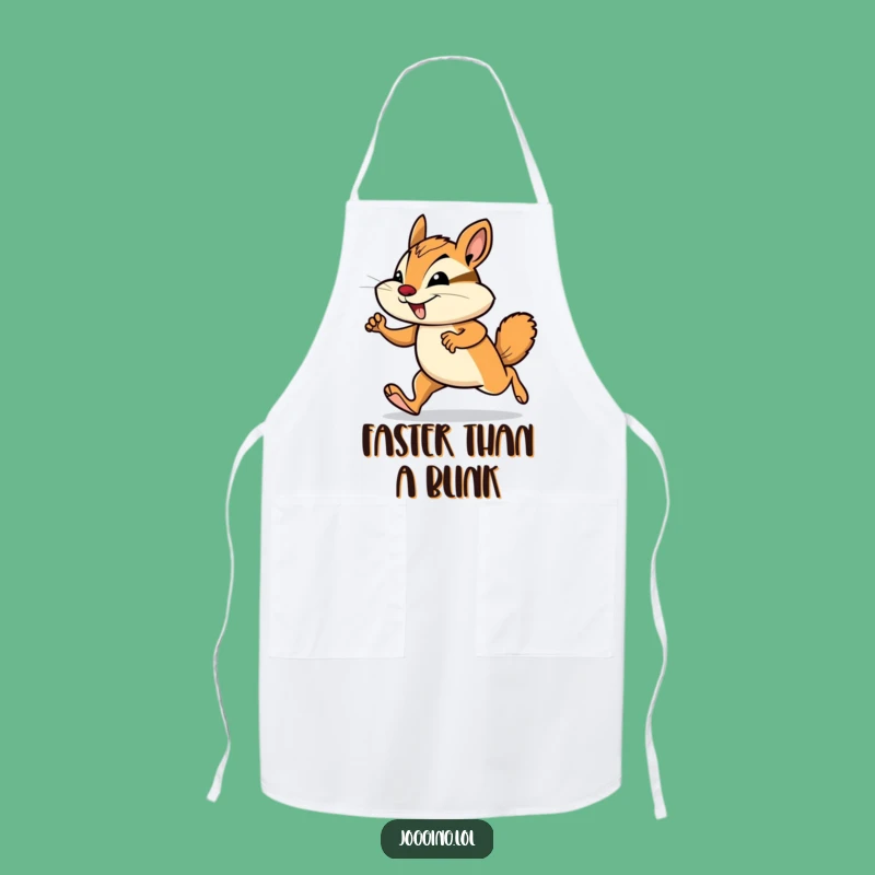 Funny Chipmunk Jogging Apron: Cook and Clean with Hilarious Determination!