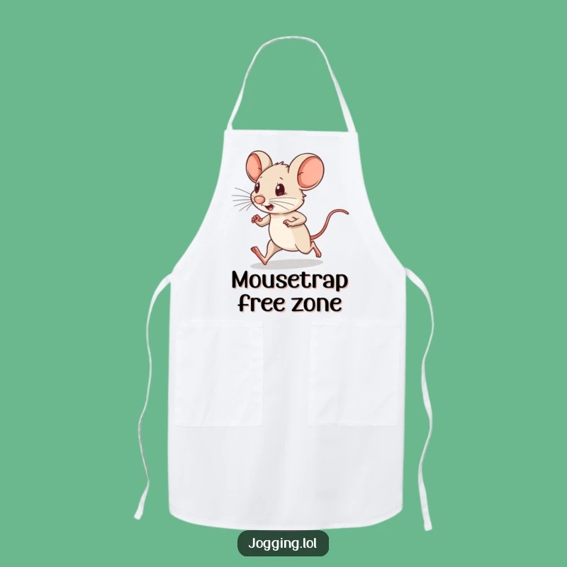 Funny Running Mouse Apron: Cook with Speed and Determination!