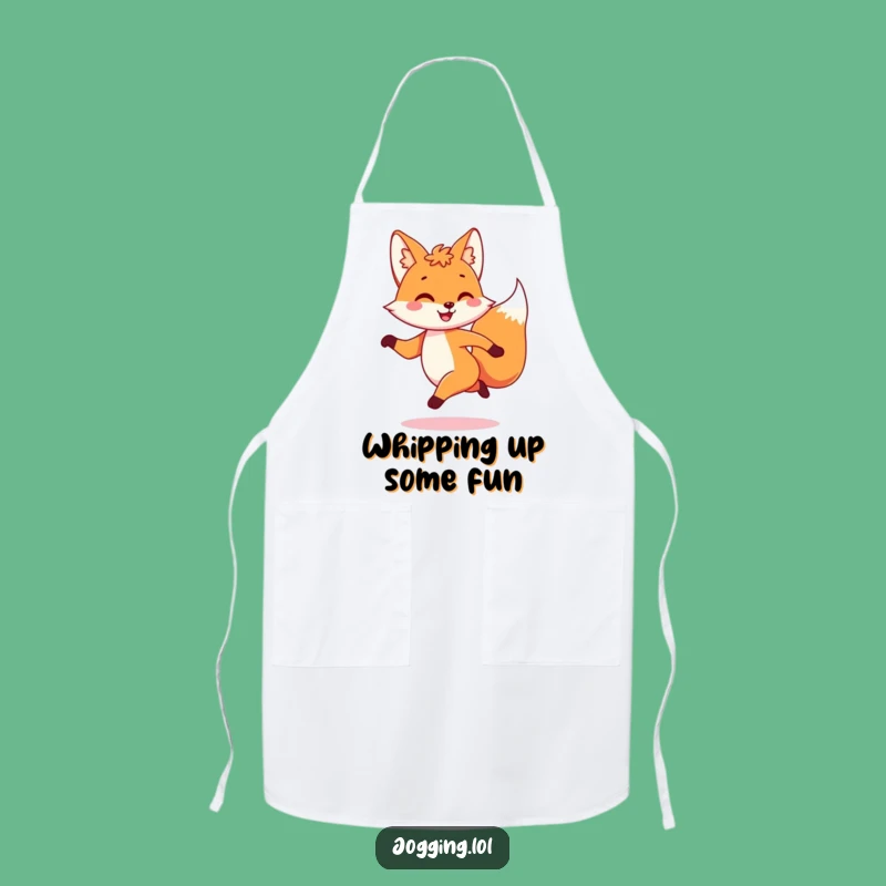 Funny Fox Jogger Apron: Playful Chef for Energetic Kitchens