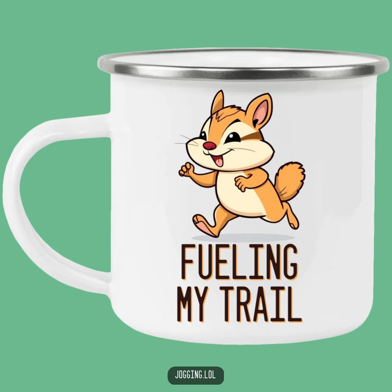 Funny Chipmunk Jogging Camping Mug: Fuel Your Adventures with Funny Spirit!