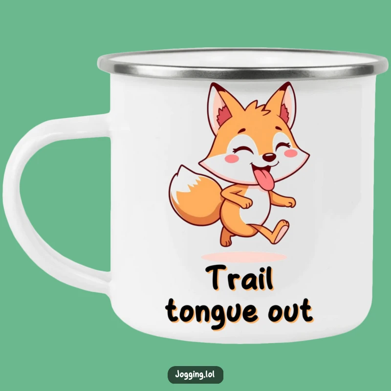 Funny Fox Camping Mug - Cheerful Tongue Out Outdoor Adventure Gift