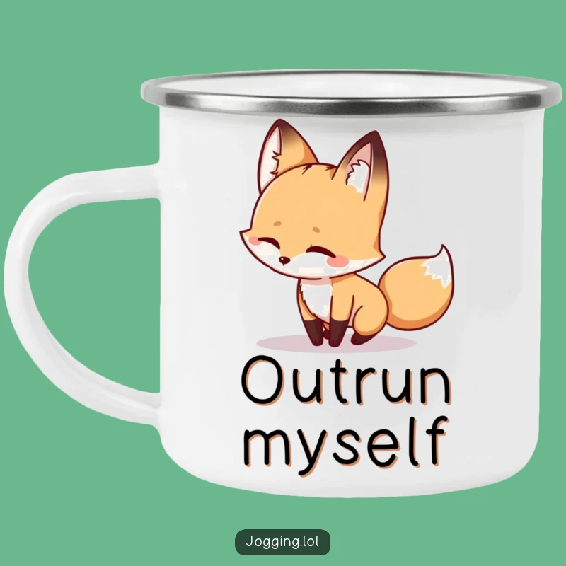 Funny Winking Fox Camping Mug - Trail Playfulness and Humor Gift