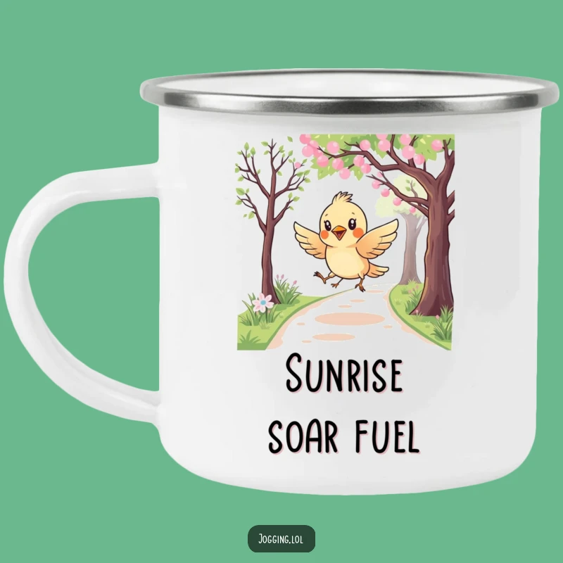 Funny Bird Camping Mug - Curious Swooping Avian Path Gift