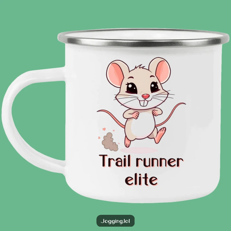 Funny Mouse Sprinting Camping Mug: Hilarious Tiny Rodent Outdoor Gift