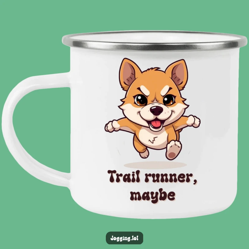 Funny Determined Dog Camping Mug: Trail-Ready with Humorous Canine Grit