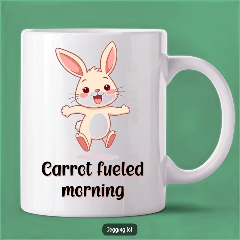 Funny Bunny Mug - Bouncy Hare Gift for Joyful Mornings