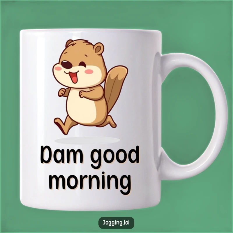 Funny Beaver Runner Mug: Busy Builder Jogger Gift, Great Mug
