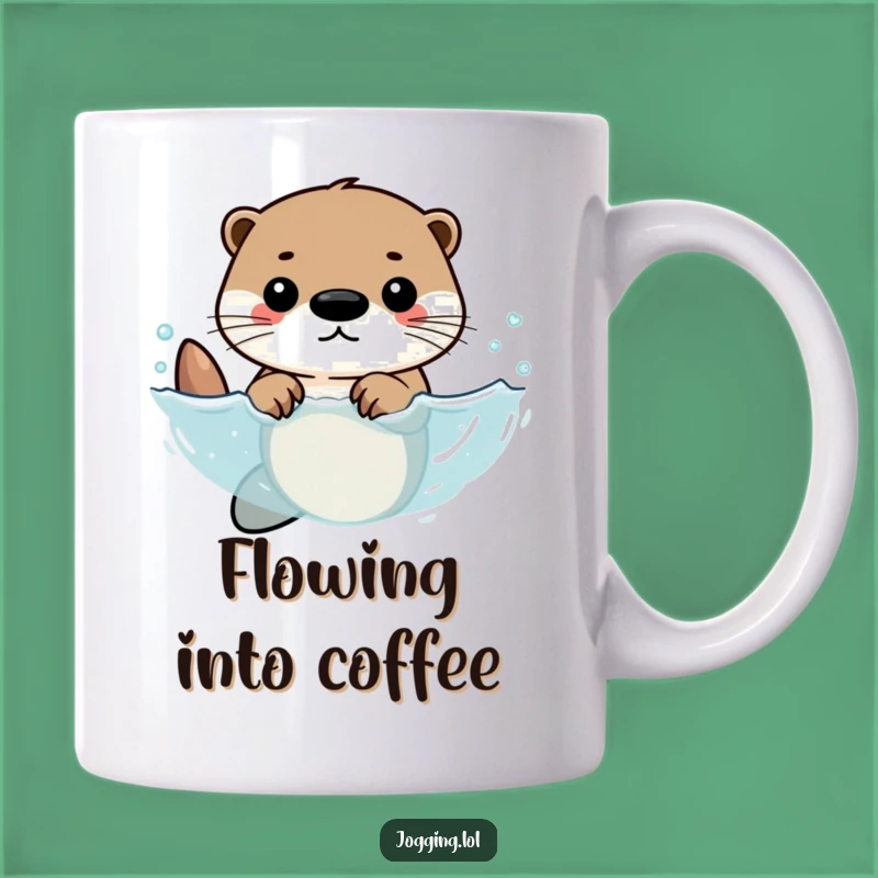 Funny Otter Swimming Mug - Determined Otter Athlete Gift