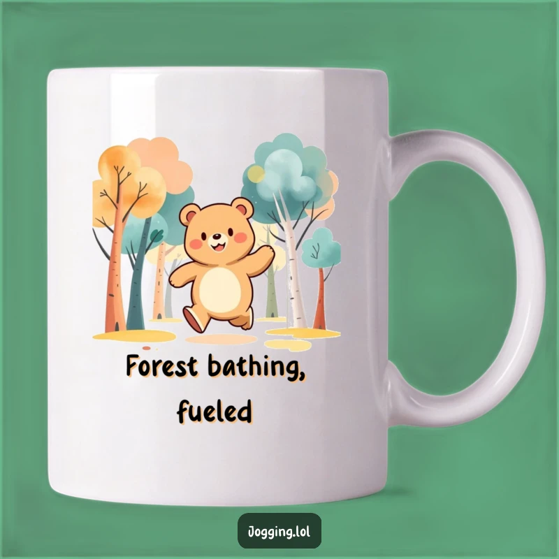 Funny Bear Jogger Mug: Jubilant Forest Runner Gift