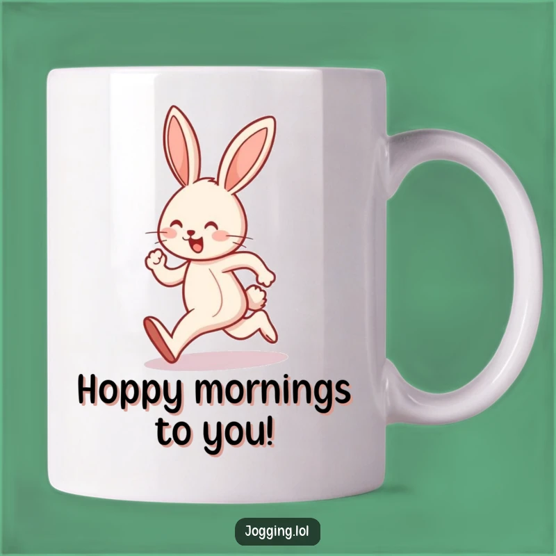 Funny Bunny Jogging Hop Mug: Add Spring to Your Step!