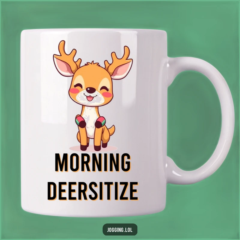 Funny Deer Workout Mug - Invigorated Wristbands Fitness Humor Gift