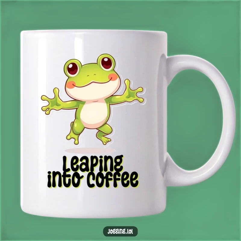 Funny Frog Mug: Hopping with Enthusiasm, Perfect Funny Gift for Playful Souls!