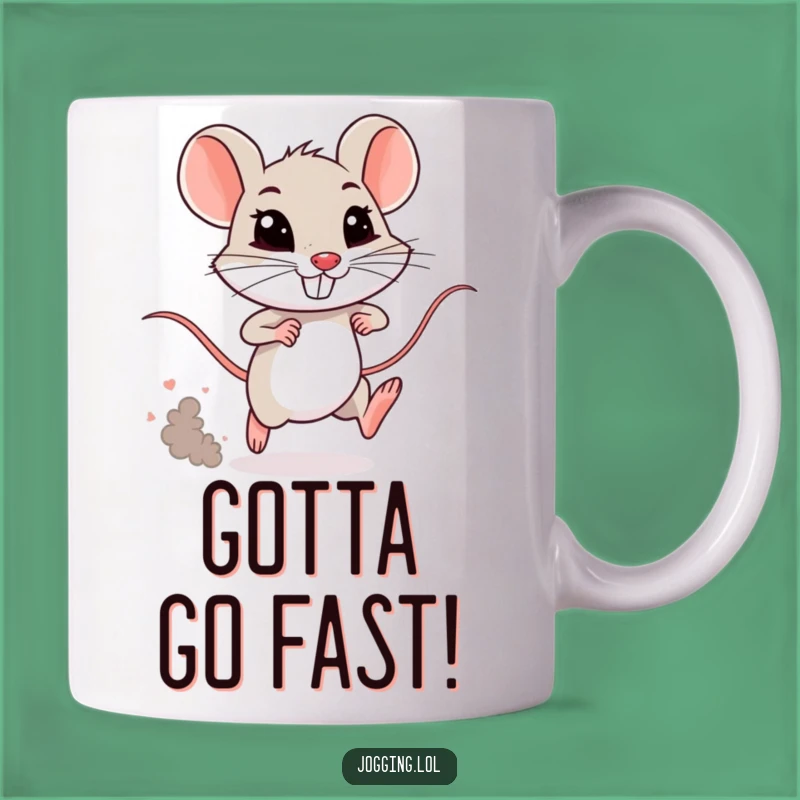 Funny Mouse Sprinting Mug: Hilarious Tiny Rodent Gift for Caffeine Lovers