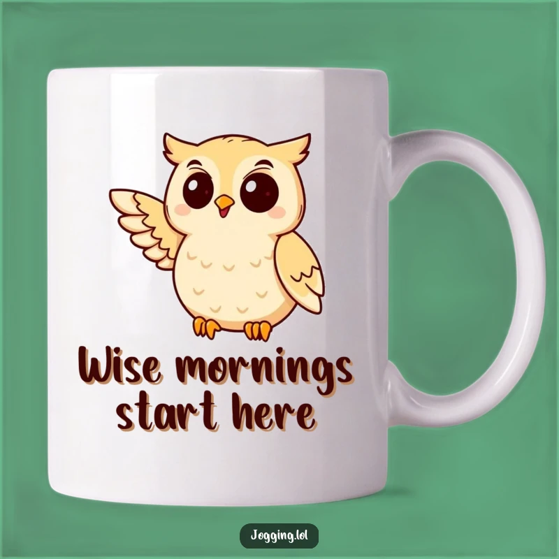 Funny Owl Jogging Mug: Start Your Day with a Hoot of Funny Energy!