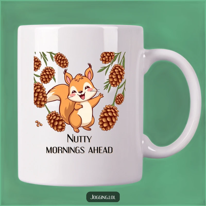 Funny Squirrel Cone Mug - Jovial Weaver's Gift for Playful People