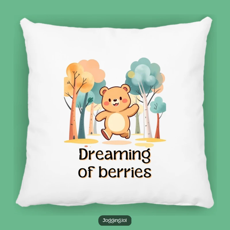 Funny Bear Jogger Pillow: Jubilant Comfort from the Woods
