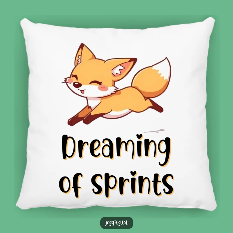Funny Cheerful Fox Pillow - Cozy Fast Moving Foxy Accent for Comfort Gift