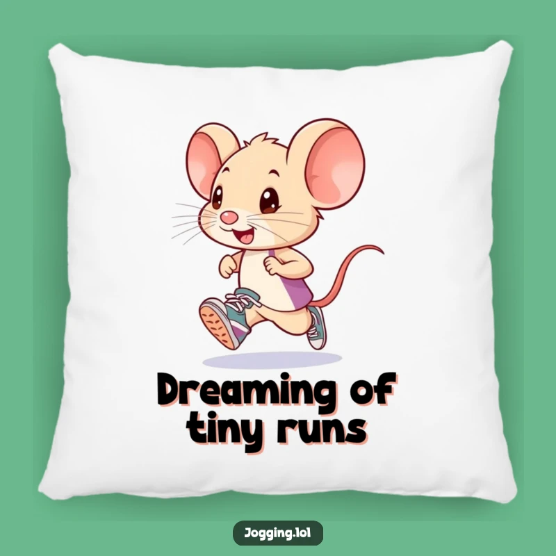 Funny Mouse Runner Pillow: Tiny Sneakers for Cozy, Hilarious Comfort!