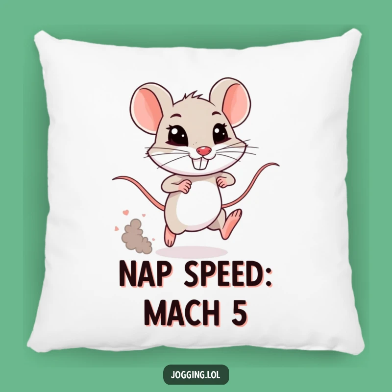 Funny Mouse Sprinting Pillow: Comfy and Hilarious Tiny Rodent Decor Gift