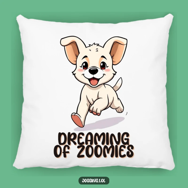 Funny Puppy Jogging Pillow: Soft and Comfy Cushion with Energetic Dog Design