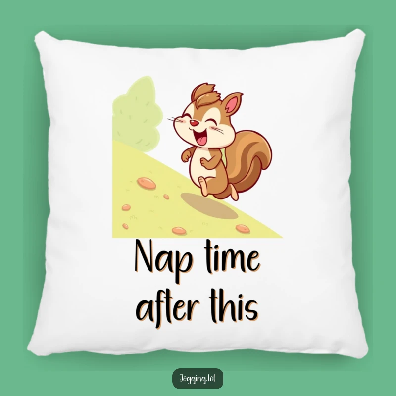 Funny Giggling Squirrel Pillow - Cozy Determination and Humor Gift