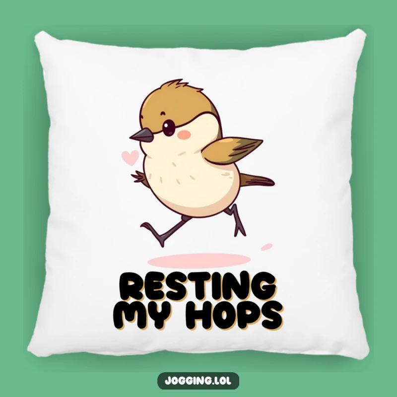 Funny Chickadee Pillow - Comfy Determined Bird Cushion Gift