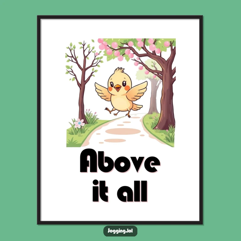 Funny Bird Digital Art - Curious Swooping Avian Path Print