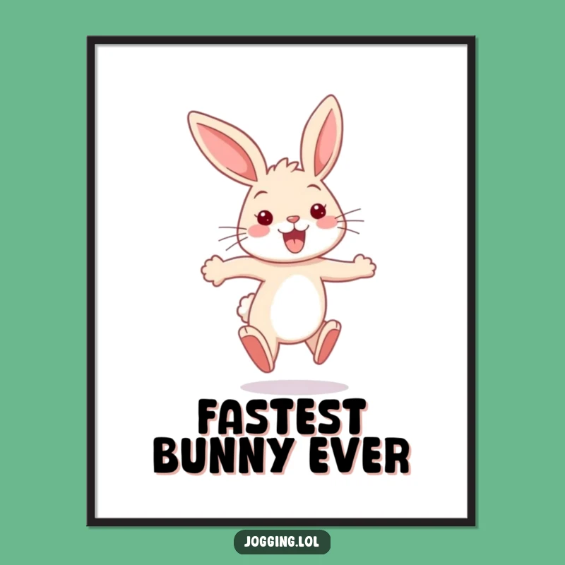 Funny Bunny Digital Art - Bouncy Hare Printable Gift