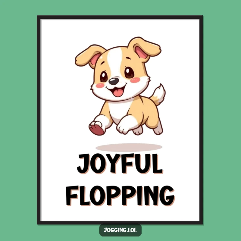 Funny Dog Ears Digital Art - Playful Runner Wall Decor Gift