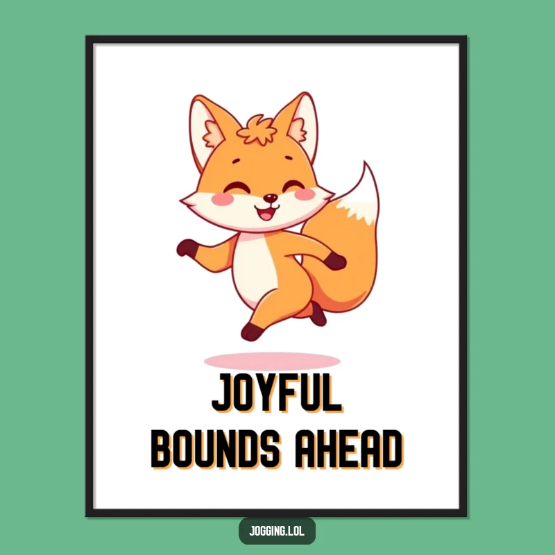 Funny Fox Jogger Digital Print: Playful Art for Instant Fun