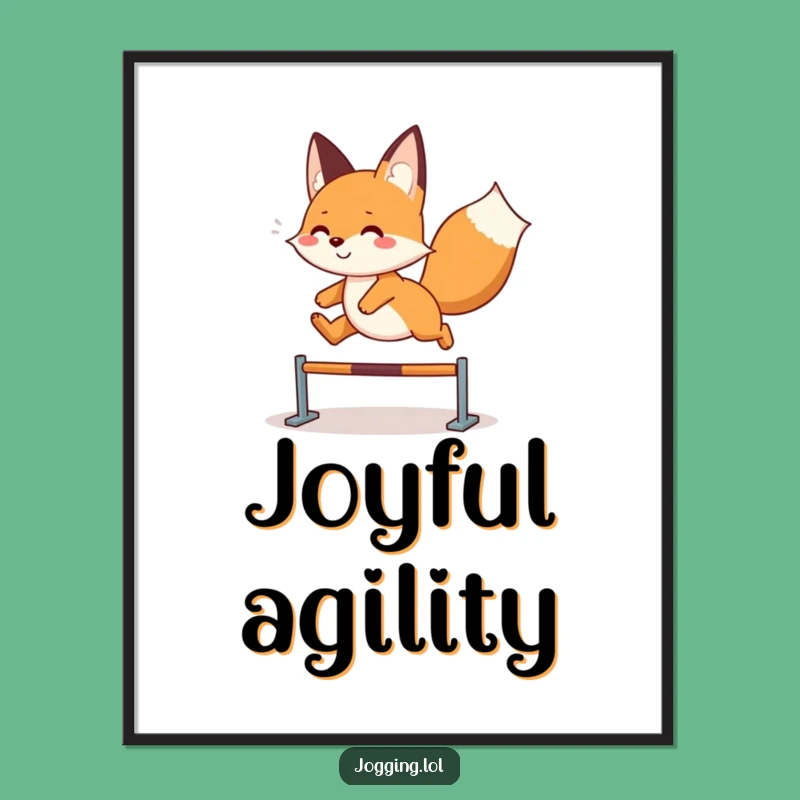 Funny Fox Leap Digital Print: Playful Art, Instant Joy Gift!