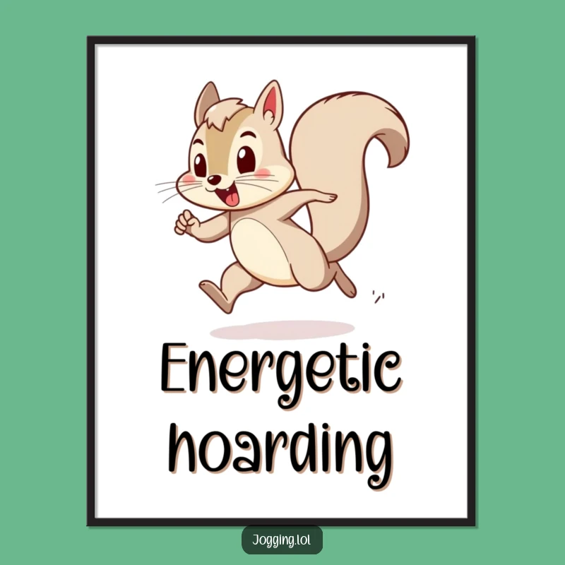 Funny Squirrel Digital Art - Playful Exertion Bounding Download Gift