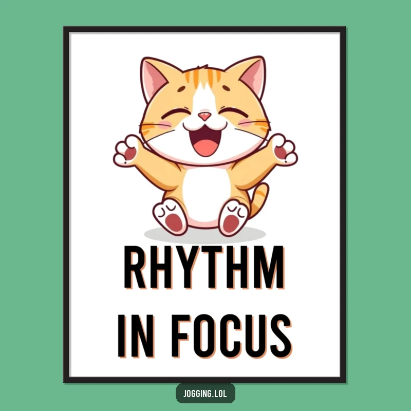 Funny Cat Dance Digital Art - Joyful Pumping Paws Download Gift