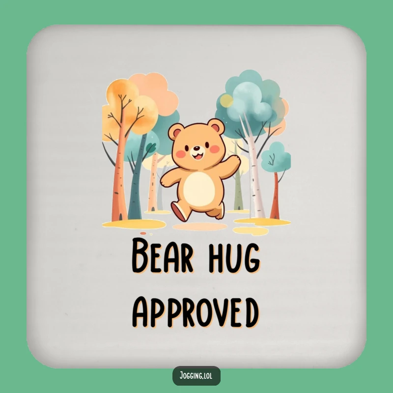 Funny Bear Jogger Coaster: Jubilant Protection for Your Surfaces