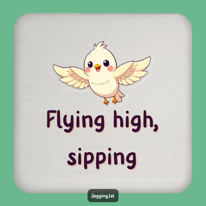 Funny Bird Coaster Set: Protect Surfaces with Joyful & Soaring Style!