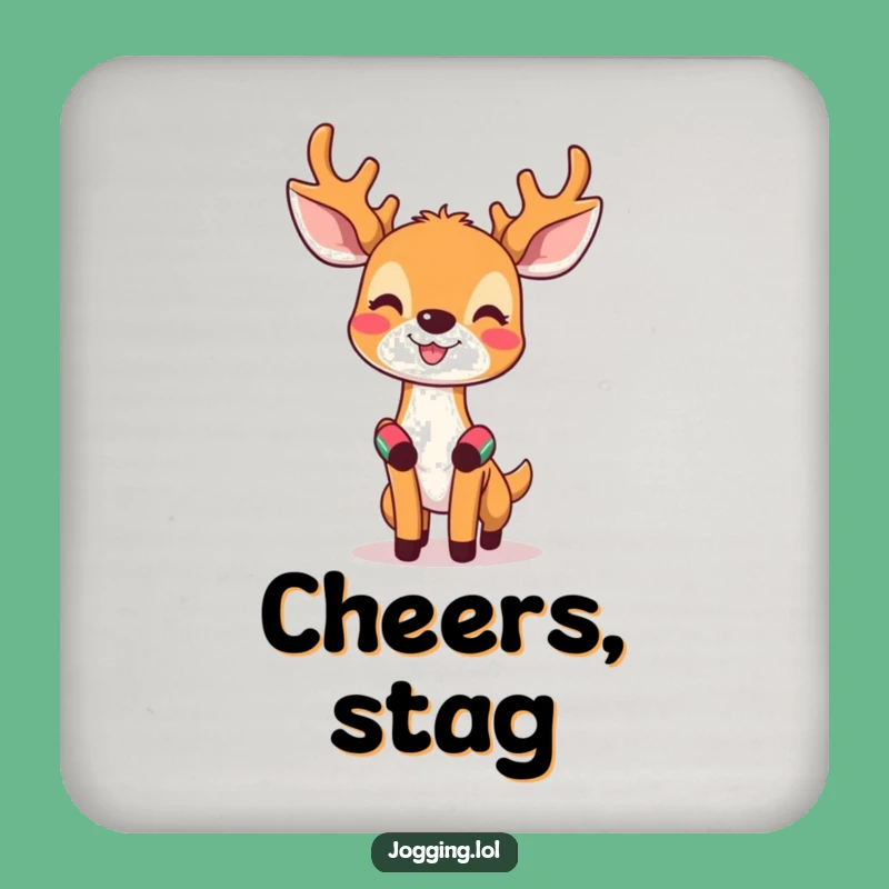 Funny Deer Workout Coaster - Invigorated Wristbands Drink Decor Gift