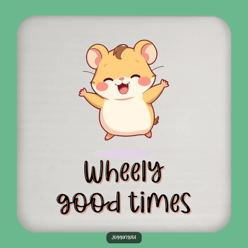 Funny Hamster Wheel Coaster: Protect Surfaces with Energy!