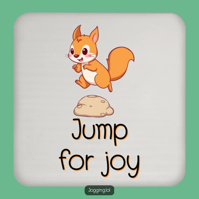 Funny Squirrel Jumper Drink Coaster: Playful Squirrel Leaping Set for Tables