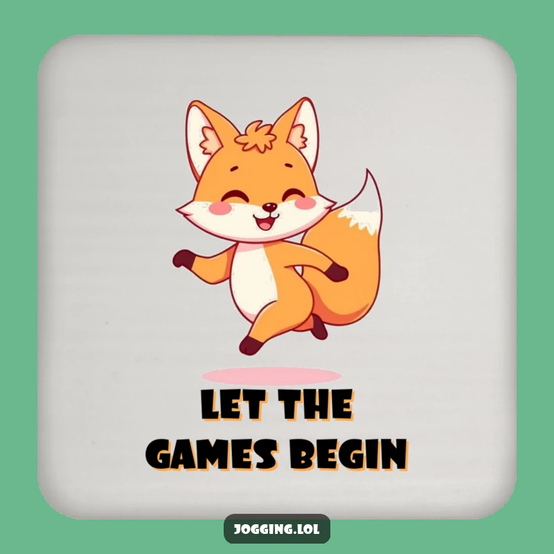 Funny Fox Jogger Coaster: Playful Protection for Your Surfaces