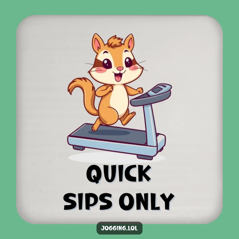 Funny Chipmunk Runner Coasters: Treadmill Action for Hilarious Drink Protection!