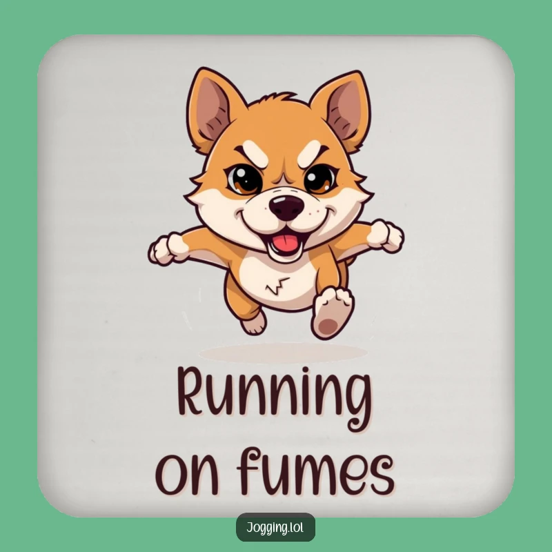 Funny Determined Dog Coaster Set: Protect Surfaces with Humorous Canine Flair