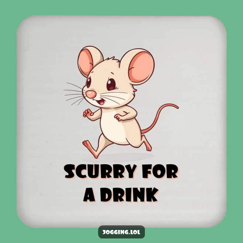 Funny Running Mouse Coaster: Protect Surfaces with Determined Steps!