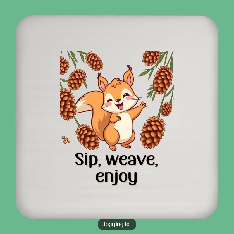 Funny Squirrel Coaster - Jovial Weaver's Table Protector Gift
