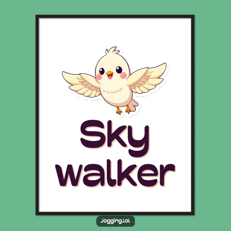 Funny Bird Poster: Joyful Soaring Art for a Lighthearted & Humorous Space